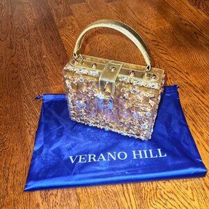Verano Hill Luxury Evening Bag in Gold